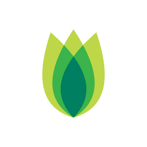 自然叶花logo设计.