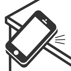 应用或网站的手机铃声或振动平面图标照片