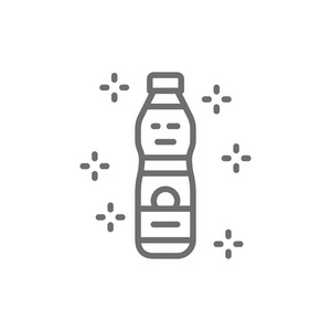 塑料水瓶线图标