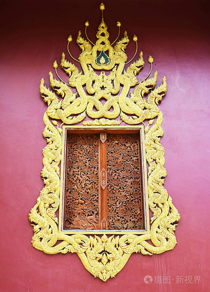 泰国寺庙窗户图片