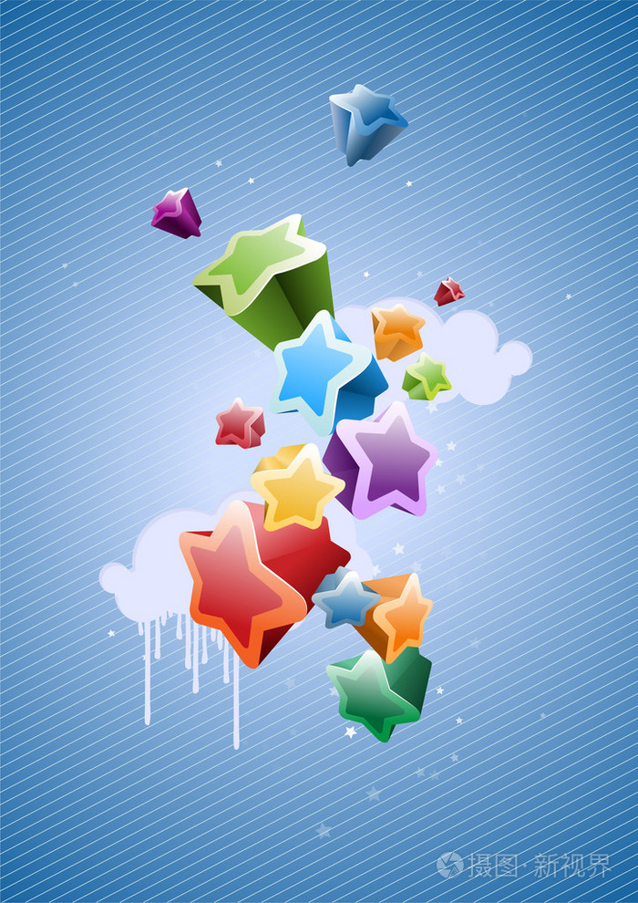 七彩星背景