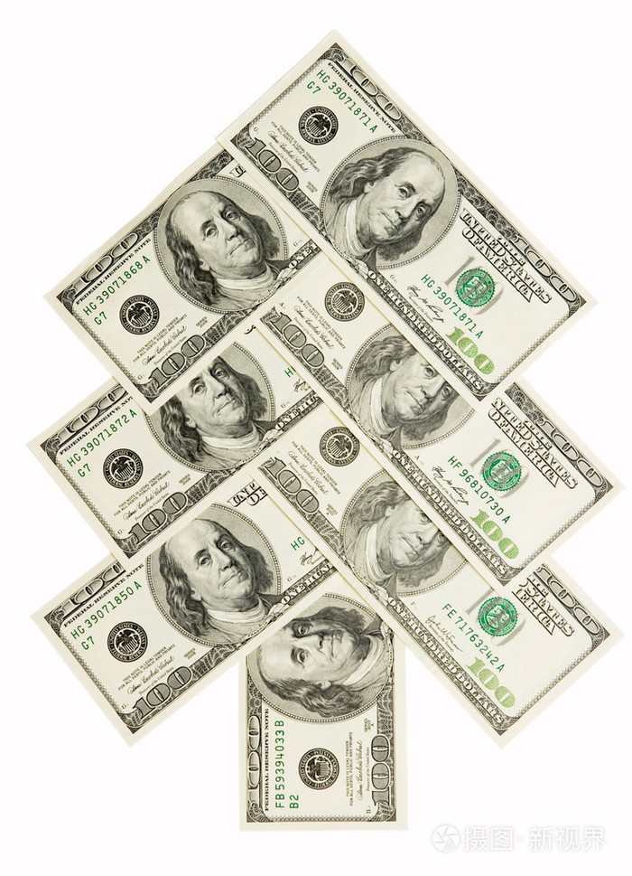 杉木树所作的美元和美分伊索拉