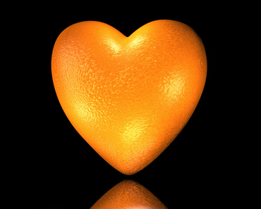 橙色的爱的心