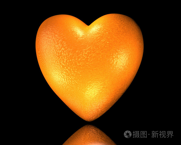 橙色的爱的心