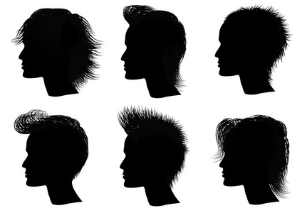 hairstyle.silhouettes 的脸的男人