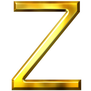 3d 金色字母 z