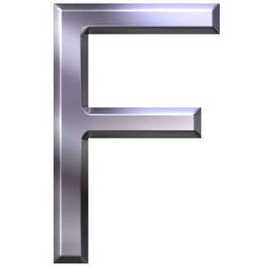 3d 银字母 f