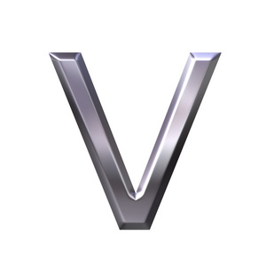 3d 银字母 v