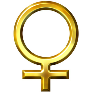 3d 金女性符号