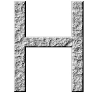 3d 石头字母 h