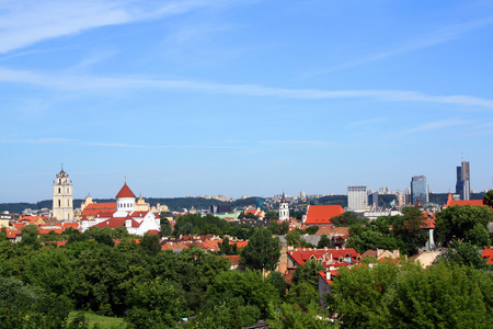 维尔纽斯，立陶宛的全景