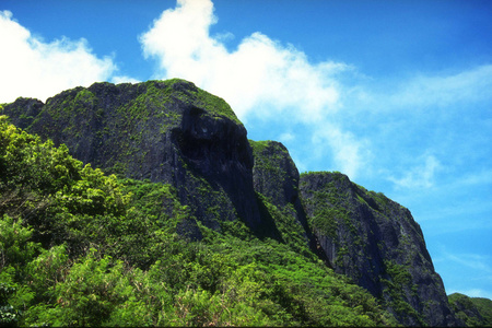 美丽的山岳景观