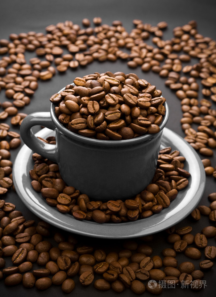 咖啡的咖啡颗粒组成
