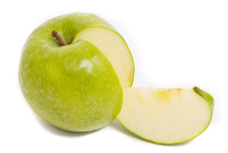 片绿色熟透的苹果