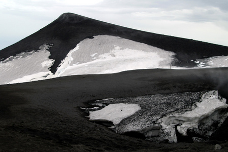 在意大利西西里岛上的埃特纳火山