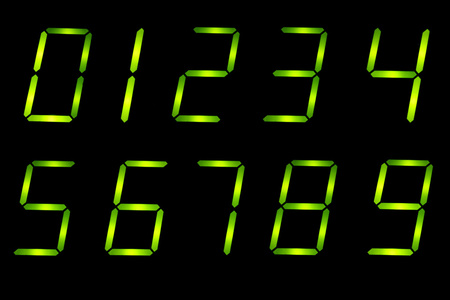 led数字字体 led 的数字 0-9照片