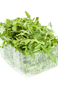 孤立的 rucola 叶子