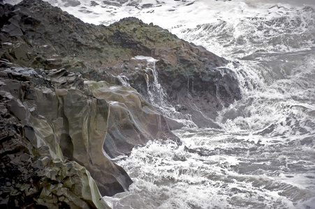 冰岛海岸线岩石