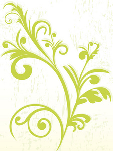纹理背景与绿色花卉