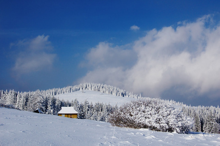 冬季景观在山中