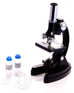 显微镜和标本瓶