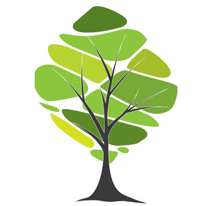 抽象树.矢量插画照片