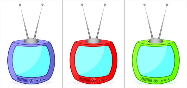 五颜六色的电视机