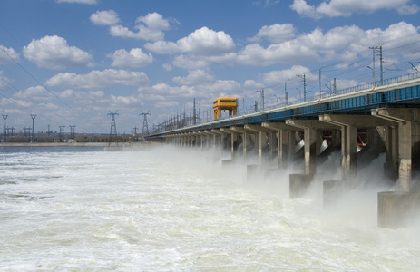 水在水力发电站的重置