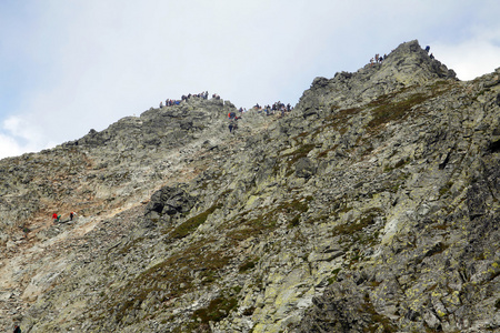 在斯洛伐克登山