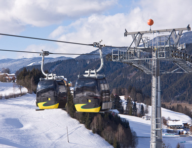 滑雪度假村萨尔斯堡。奥地利