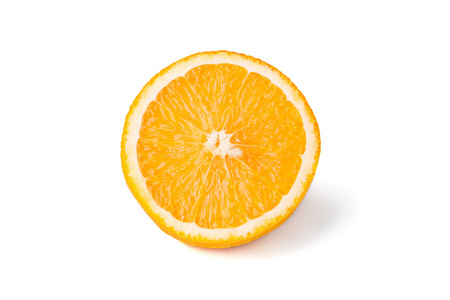一半的橙图片