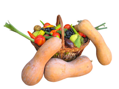 新鲜的蔬菜 水果和其他食品隔离