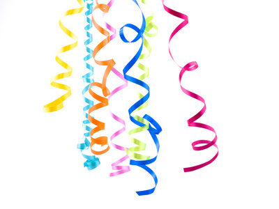 五彩缤纷的彩带图片