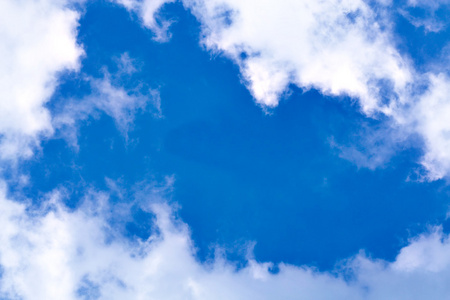 蓝蓝的天空中的抽象云