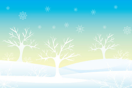 冬天树为您的设计的。圣诞假期