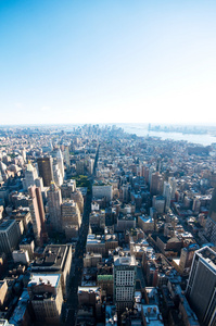 高高的摩天大楼的纽约城全景