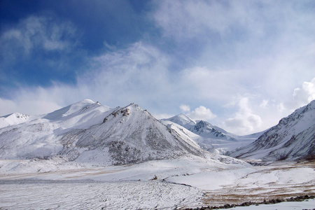 景观的雪山