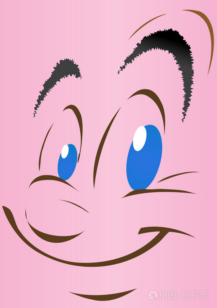 矢量插画一张笑脸