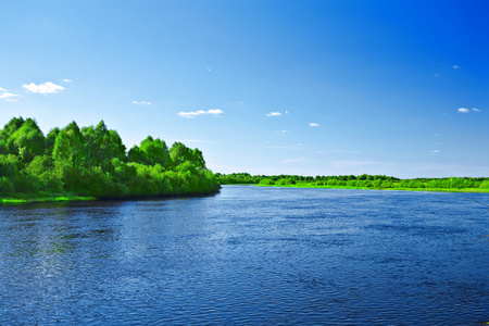 河上景色  江河风景照片