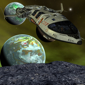 手机壁纸大飞船未来派飞船照片