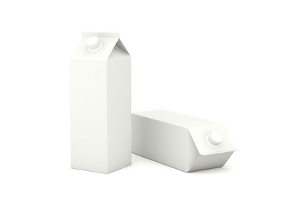 白色的牛奶纸盒
