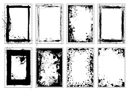 摔得痛 grunge 图片框架