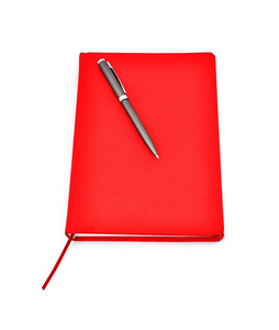红色日记和笔