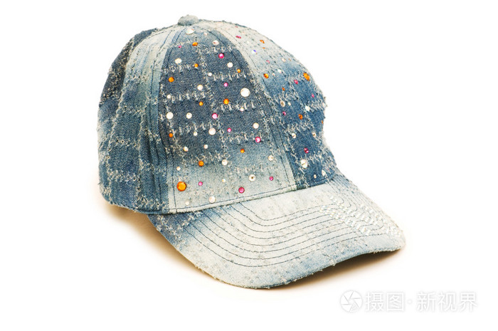 在白色背景上孤立的帽子