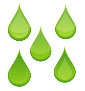 自然生物滴符号设置颜色绿色