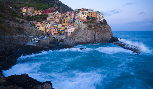 在渔村，意大利 manarola 渔民村