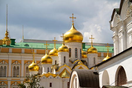 在克里姆林宫，莫斯科，俄罗斯的天使报喜大教堂
