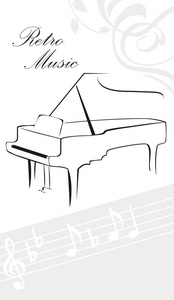 钢琴和笔记的侧面影像照片