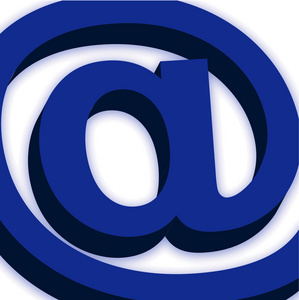 电子邮件标志隔离白色文件可用