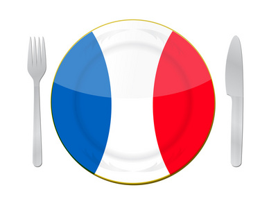 白上法国食品插画概念设计